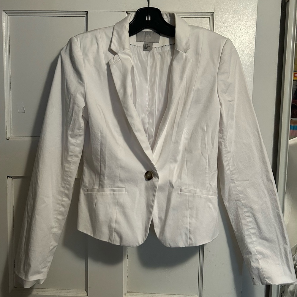 H&M Classic White Blazer